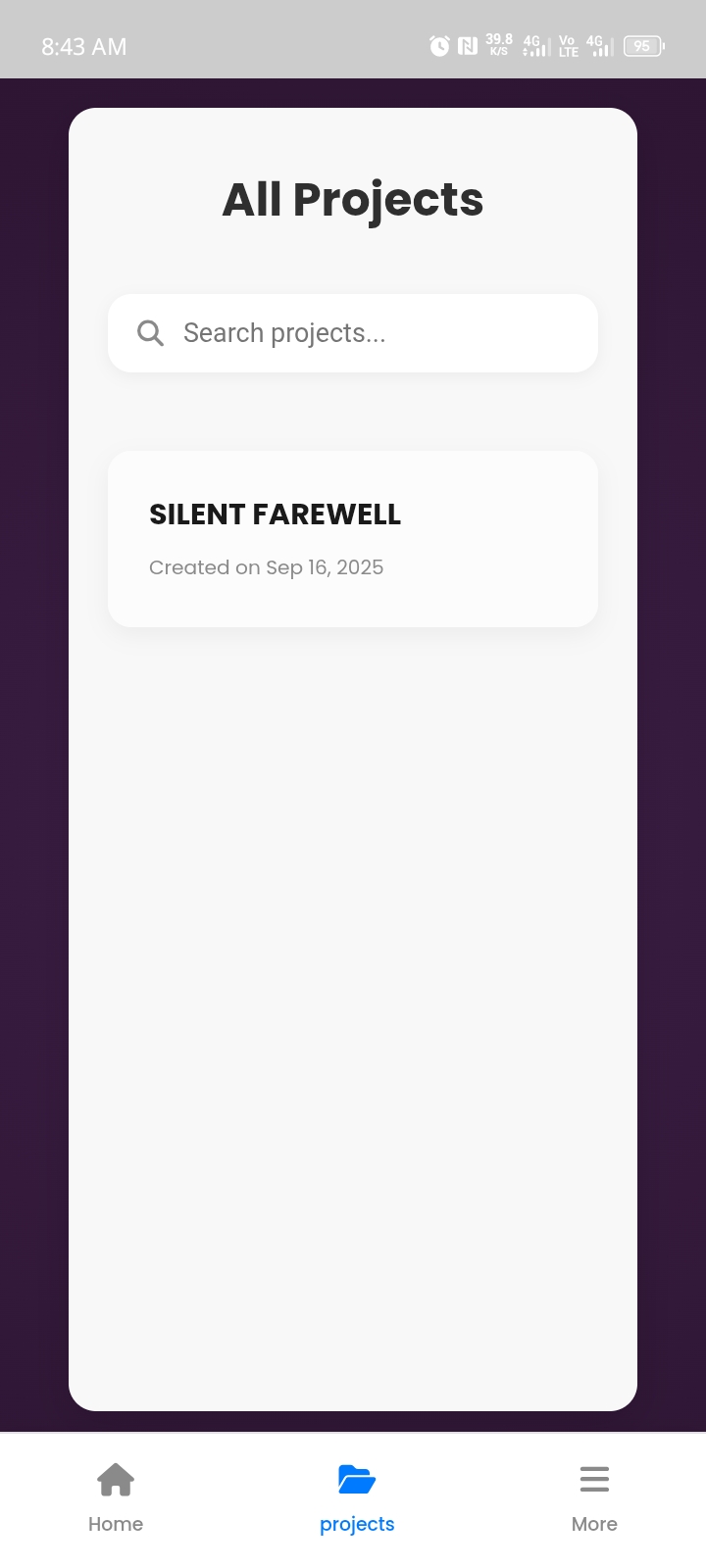 App screenshot of the call sheet generation tool.